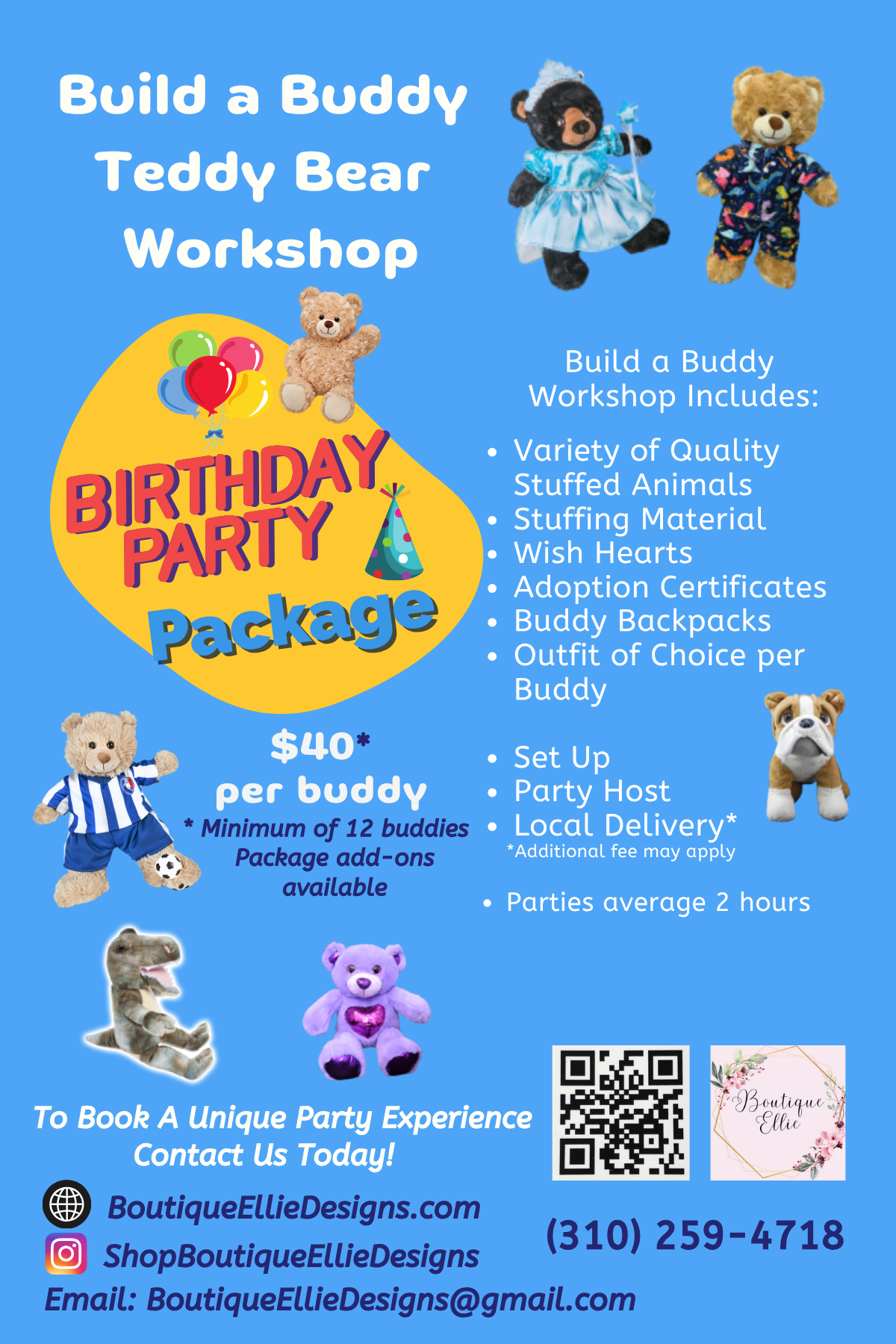 Build a Buddy Party Package