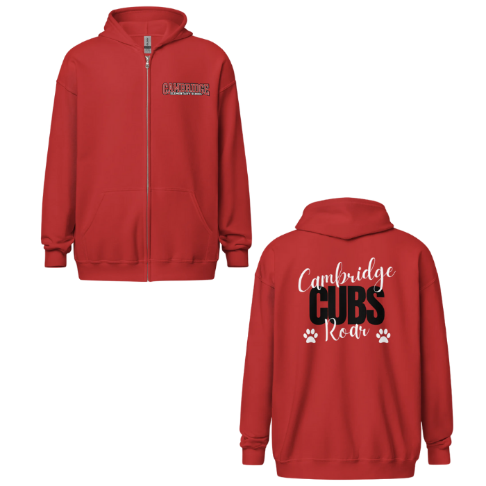 Cambridge Adult Zip Hoodie Design 