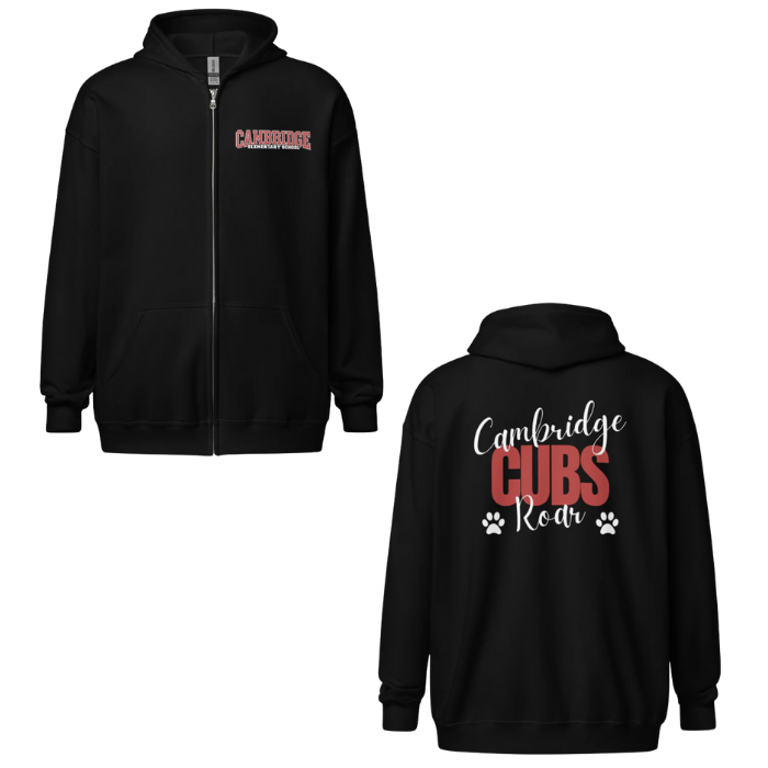 Cambridge Adult Zip Hoodie Design 