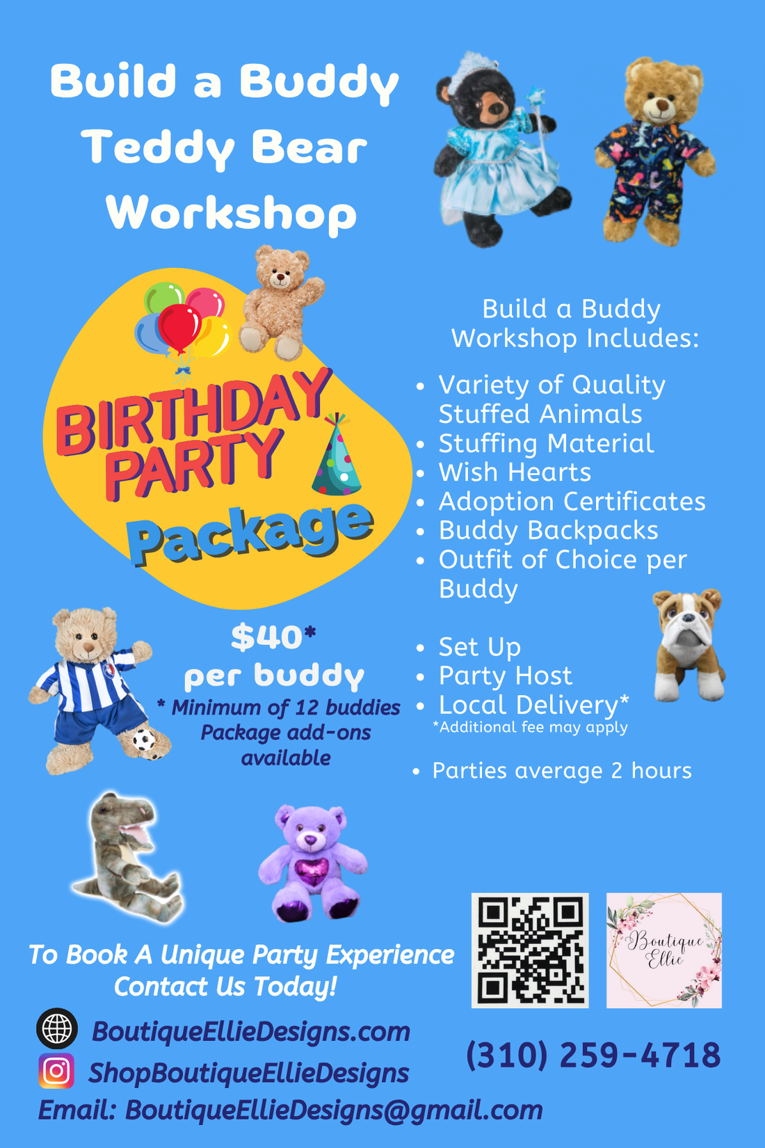 Build a Buddy Party Package