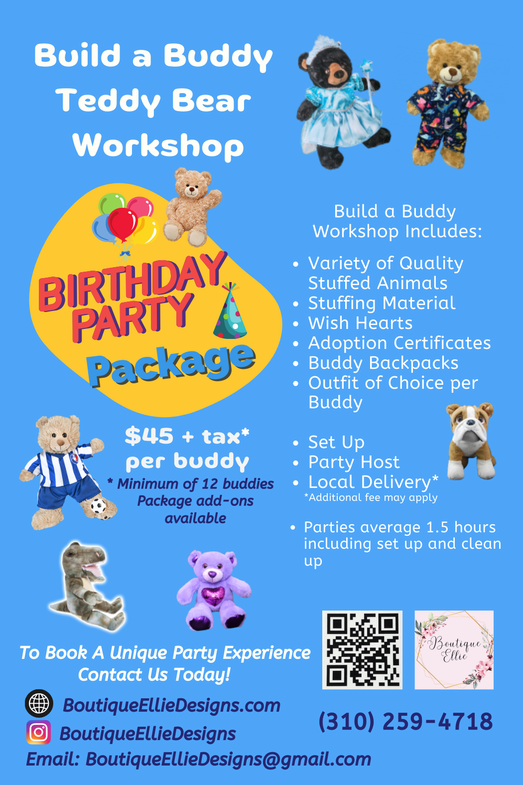 Build a Buddy Party Package