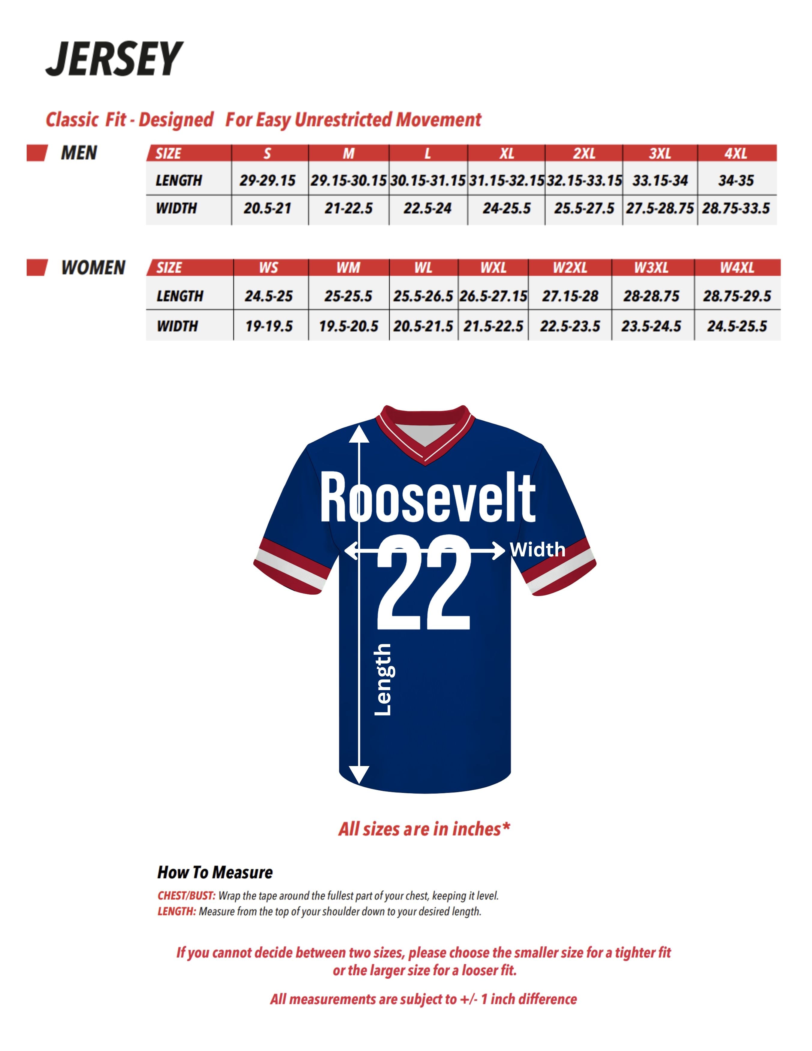 Roosevelt Custom Jersey