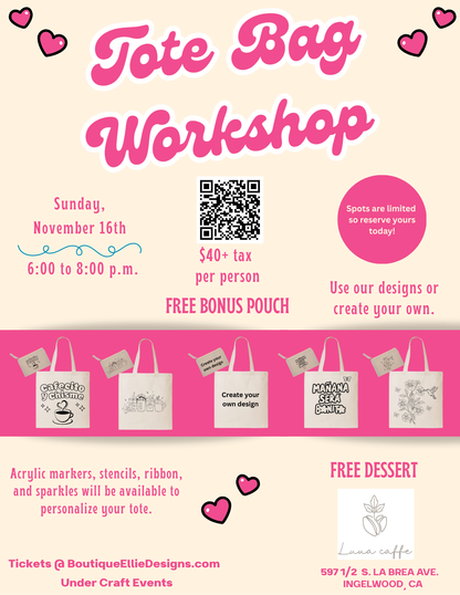 Tote Bag Workshop Ticket