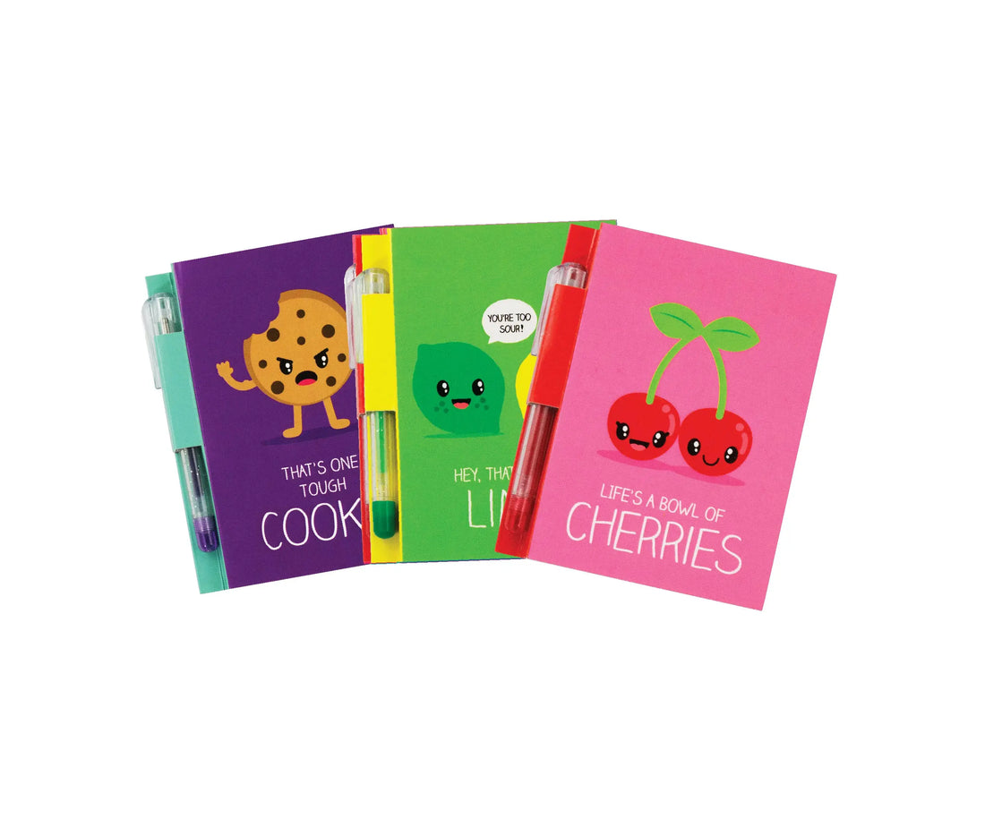 Scratch and Sniff Mini Note Pad and Unscented Glitter Gel Pen