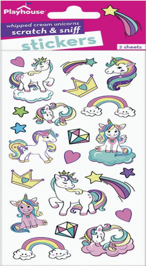 Whipped Cream Unicorn Scratch & Sniff Stickers