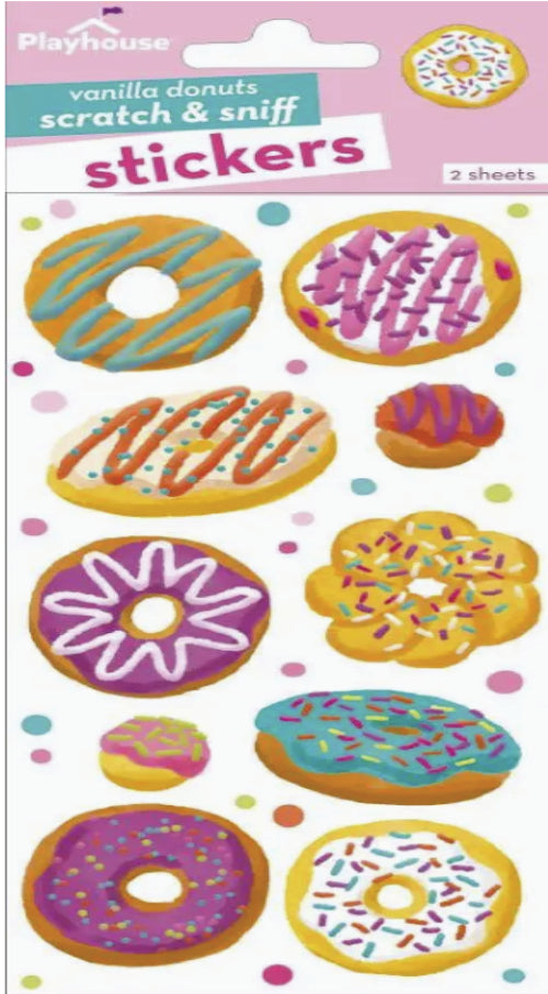 Vanilla Donuts Scratch &amp; Sniff Stickers