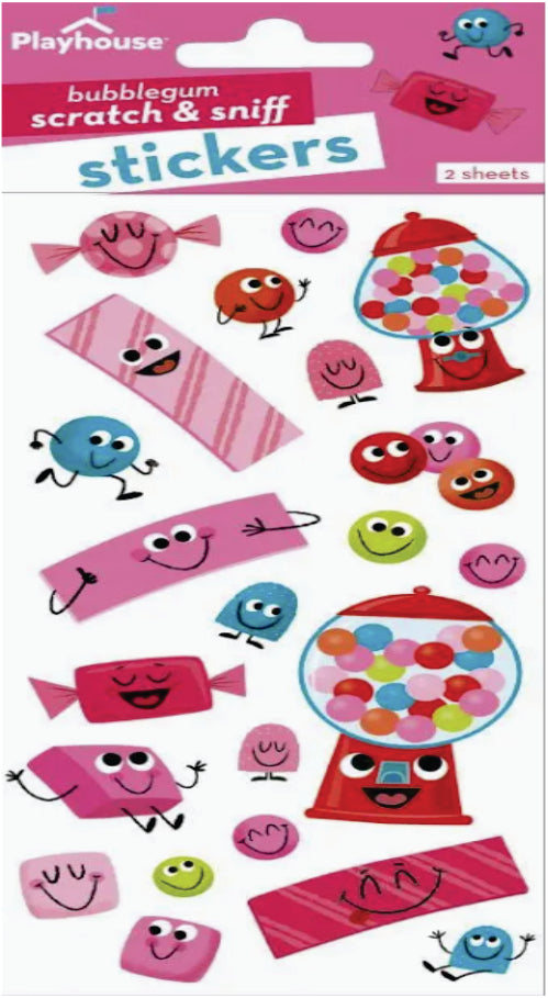 Bubble Gum Scratch and Sniff Stickers