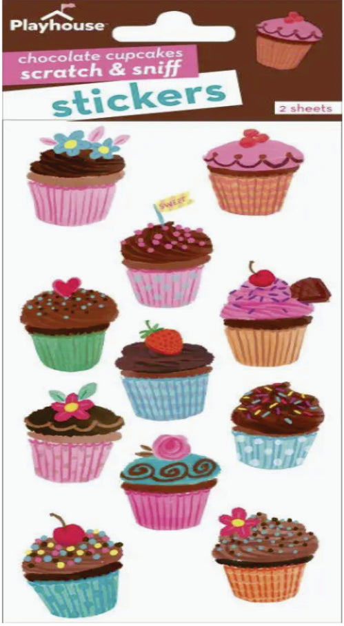 Chocolate Cupcakes Scratch & Sniff Stickers