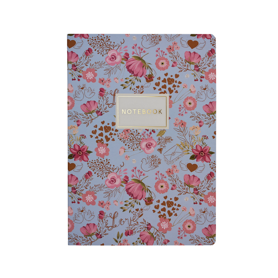 Lavender and Pink Flowers Notebook